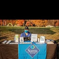 A vendor at an event booth